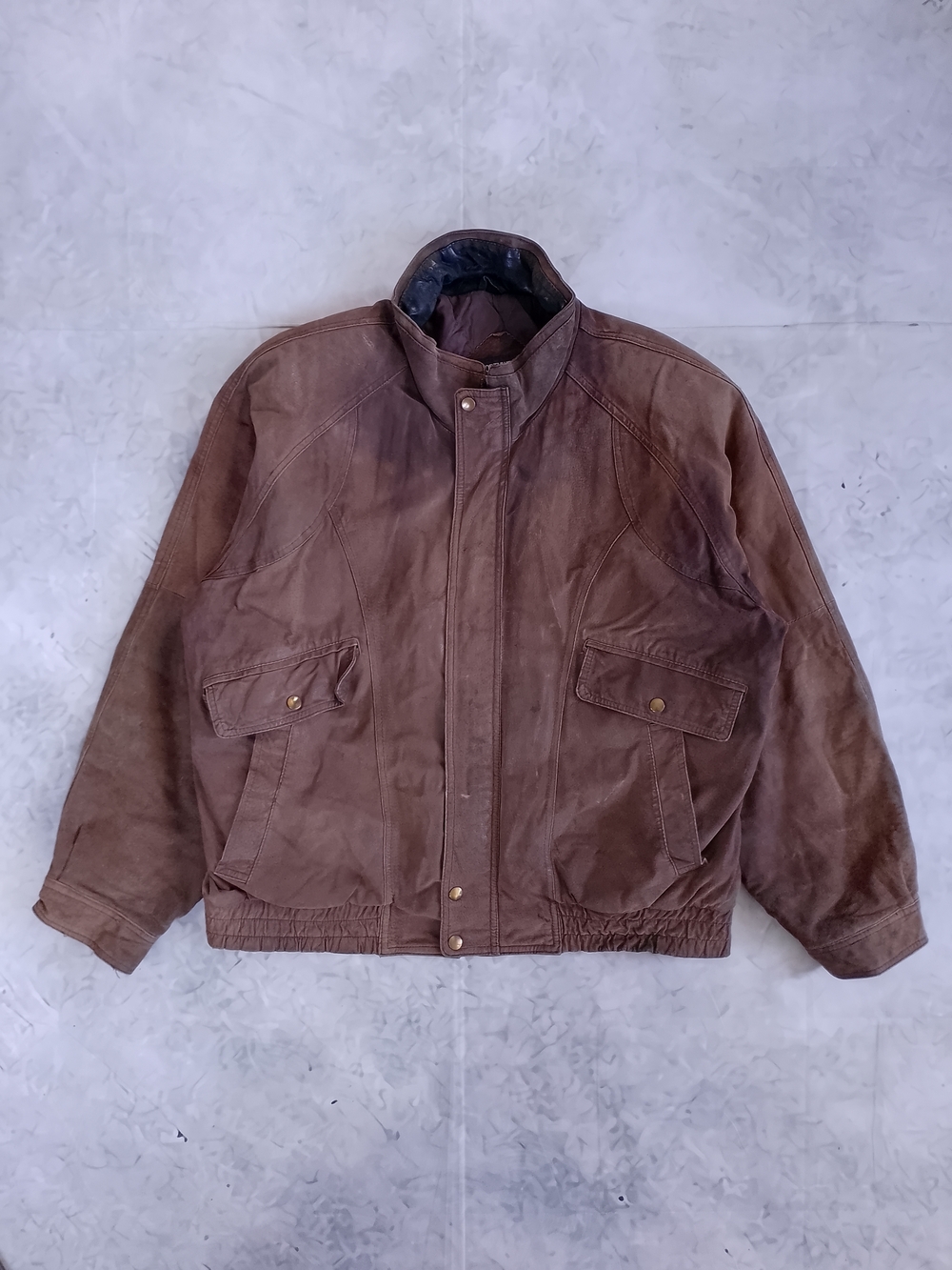 Vintage NORTHWEST TERRITORY Brown Suede Bomber Jacket - Picture 12 of 14